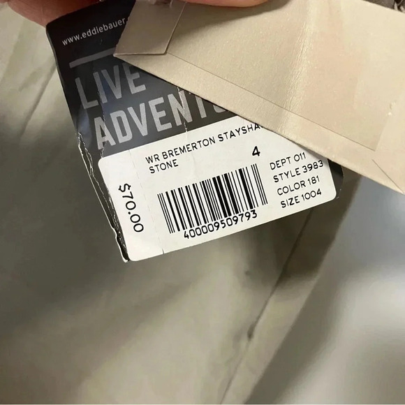 NWT Eddie Bauer Bremerton stone high waisted tailored pants - Picture 5 of 5